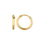 14K Yellow Gold Endless Hoop Earrings // New