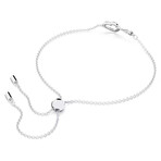 Swarovski Crystal + Zirconia + Rhodium-Plated Hyperbola Infinity Heart Chain Bracelet // 9.375" // New