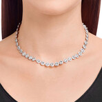 Swarovski Crystal + Rhodium-Plated Una Angelic Tennis Necklace // 14.875" // New