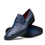 Fangio // Ostrich + Ostrich Leg Loafers // Denim blue (US: 8)