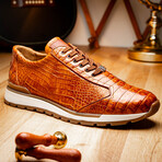 Alonzo // Caiman Fuscus Sneakers // Cognac (US: 8.5)