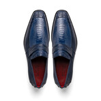 Fangio // Ostrich + Ostrich Leg Loafers // Denim blue (US: 8)