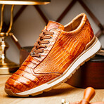 Alonzo // Caiman Fuscus Sneakers // Cognac (US: 8.5)