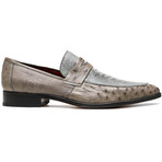 Fangio // Ostrich + Ostrich Leg Loafers // Serpentine Grey (US: 11.5)