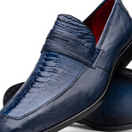 Fangio // Ostrich + Ostrich Leg Loafers // Denim blue (US: 8)