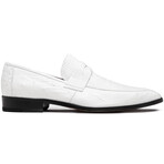 Fangio // Ostrich + Ostrich Leg Loafers // White (US: 8)