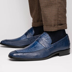 Fangio // Ostrich + Ostrich Leg Loafers // Denim blue (US: 8)