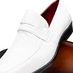 Fangio // Ostrich + Ostrich Leg Loafers // White (US: 8)