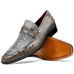 Fangio // Ostrich + Ostrich Leg Loafers // Serpentine Grey (US: 11.5)