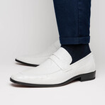 Fangio // Ostrich + Ostrich Leg Loafers // White (US: 8)