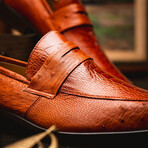 Fangio // Ostrich + Ostrich Leg Loafers // Cognac (US: 9)