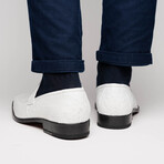 Fangio // Ostrich + Ostrich Leg Loafers // White (US: 8)