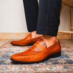 Fangio // Ostrich + Ostrich Leg Loafers // Cognac (US: 12)