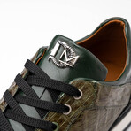 Portici // Caiman Fuscus + Lizard Teju Lace-Up Sneakers // Green (US: 11)