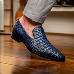 Trento // Caiman Fuscus Loafers // Navy (US: 9.5)