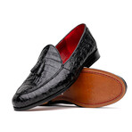 Bianchi // Caiman Fuscus Tassel Loafers // Black (US: 11.5)