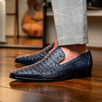 Trento // Caiman Fuscus Loafers // Navy (US: 9.5)