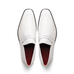 Fangio // Ostrich + Ostrich Leg Loafers // White (US: 8)