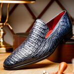 Trento // Caiman Fuscus Loafers // Navy (US: 9.5)