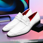 Fangio // Ostrich + Ostrich Leg Loafers // White (US: 8)