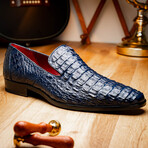 Trento // Caiman Fuscus Loafers // Navy (US: 9.5)