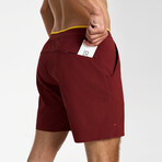 Hiflex Aero Shorts 7" Lined // Burgundy (XS)