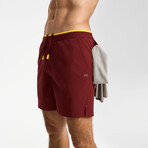 Hiflex Aero Shorts 7" Lined // Burgundy (XS)