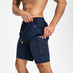 Hiflex-Max Impact Shorts 6" Lined // Midnight Blue (XS)