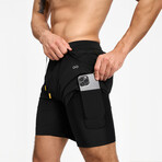 Hiflex-Max Impact Shorts 8" Lined // Black (XS)