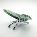 Polished Green Fluorite Slice Butterfly Wings