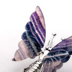 Polished Rainbow Fluorite Slice Butterfly Wings