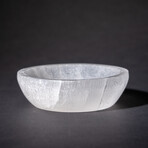 Genuine Selenite Polished Round Bowl // 325.9 grams