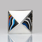 Genuine Fordite Sterling Silver Cufflinks