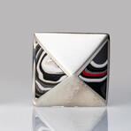 Genuine Fordite Sterling Silver Cufflinks