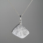 Genuine Muonionalusta Meteorite Pendant // 21.9 grams // 18" Sterling Silver Chain