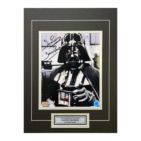 David Prowse Matted-Ready-to-Frame Signed Star Wars 8x10 - Original Darth Vader