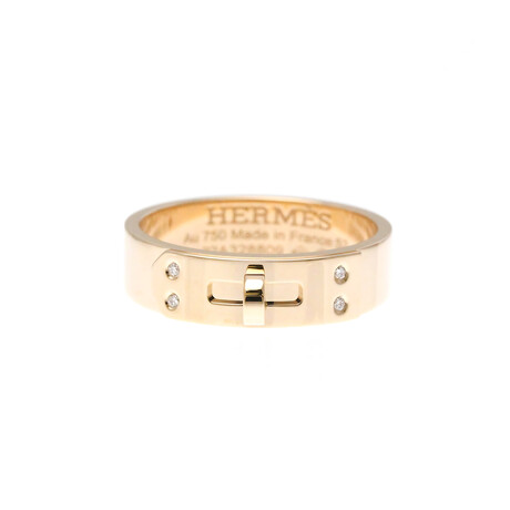 Hermes // 18k Rose Gold Kelly Diamond Ring //  // Store Display