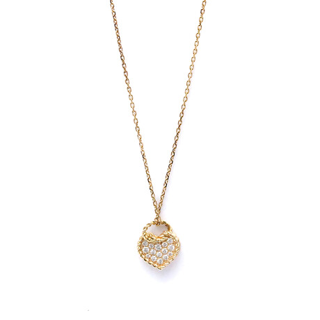 Cartier // 18k Rose Gold Torta Diamond Necklace // 14.56"-15.74" // Store Display