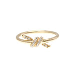 Tiffany & Co. // 18k Rose Gold Knot Ring With Diamond // Ring Size: 7.25 // Store Display