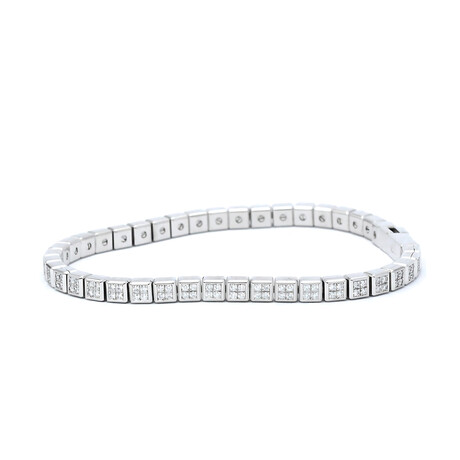 Chopard // 18k White Gold Ice Cube Diamond Bracelet // 6.49" // Store Display