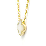 Van Cleef & Arpels // 18k Yellow Gold Pure Alhambra Shell Necklace // 14.76"-16.33" // Store Display