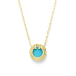 Tiffany & Co. // 18k Yellow Gold Tiffany T Diamond + Turquoise Necklace // 15.94"-17.91" // Store Display