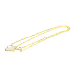 Van Cleef & Arpels // 18k Yellow Gold Pure Alhambra Shell Necklace // 14.76"-16.33" // Store Display