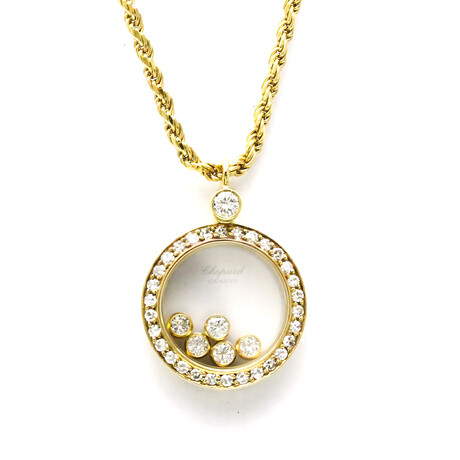 Chopard // 18k Yellow Gold Happy Diamond Necklace // 16.53" // Store Display