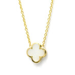 Van Cleef & Arpels // 18k Yellow Gold Pure Alhambra Shell Necklace // 14.76"-16.33" // Store Display