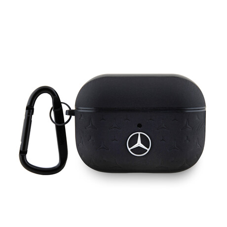 Mercedes Benz - Airpods Pro 2 Case Leather Star Pattern  // Black