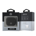 Mercedes Benz - Airpods 3 Case Leather Metal Logo & Hook  // Black