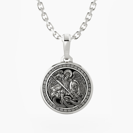 Champion // Silver Saint Michael Pendant (Small)