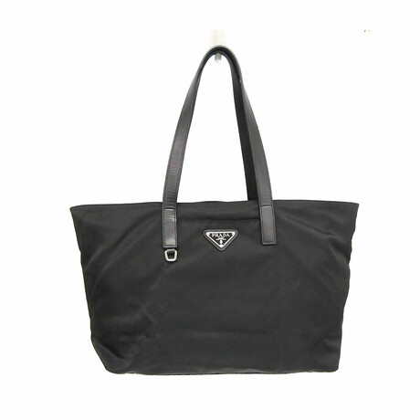 Prada // Nylon + Leather Tote Bag // Black // Pre-Owned