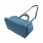 Prada // Vitello Daino Leather Handbag // Blue // Pre-Owned